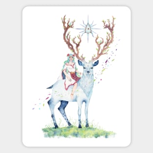 Magical Deer and Girl Magnet